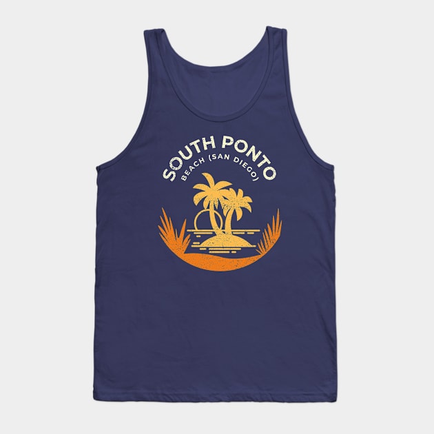 South Ponto Beach San Diego California Vacation Resort Vintage Tank Top by Inspire Enclave